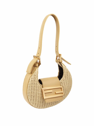 Fendi Cookie Mini Raffia Bag.