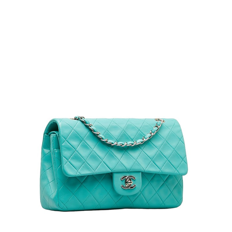 New 1:1 Rep Top Quality Chanel Matrace 25 Cocomark Double Flap ilver  Chain Shoulder Bag Light Green  Lady CHANEL