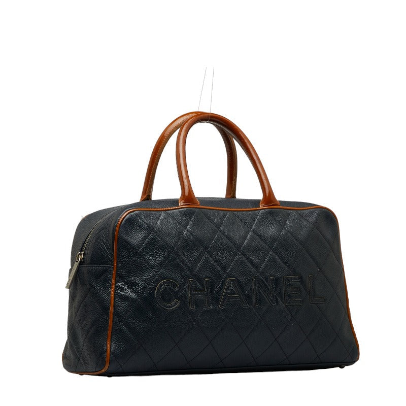 New 1:1 Rep Top Quality Chanel Brown Caviar Bowling Bag 27