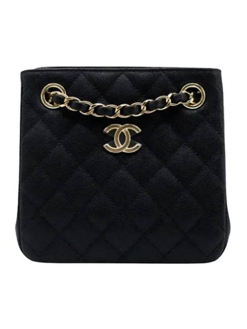 Gold Hardware CC Logo Mini Bucket Bag Black Chanel