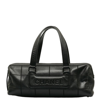 New 1:1 Rep Top Quality Chanel Chocolate Bar Logo Mini Boston Bag Handbag Black Caviar S  CHANEL