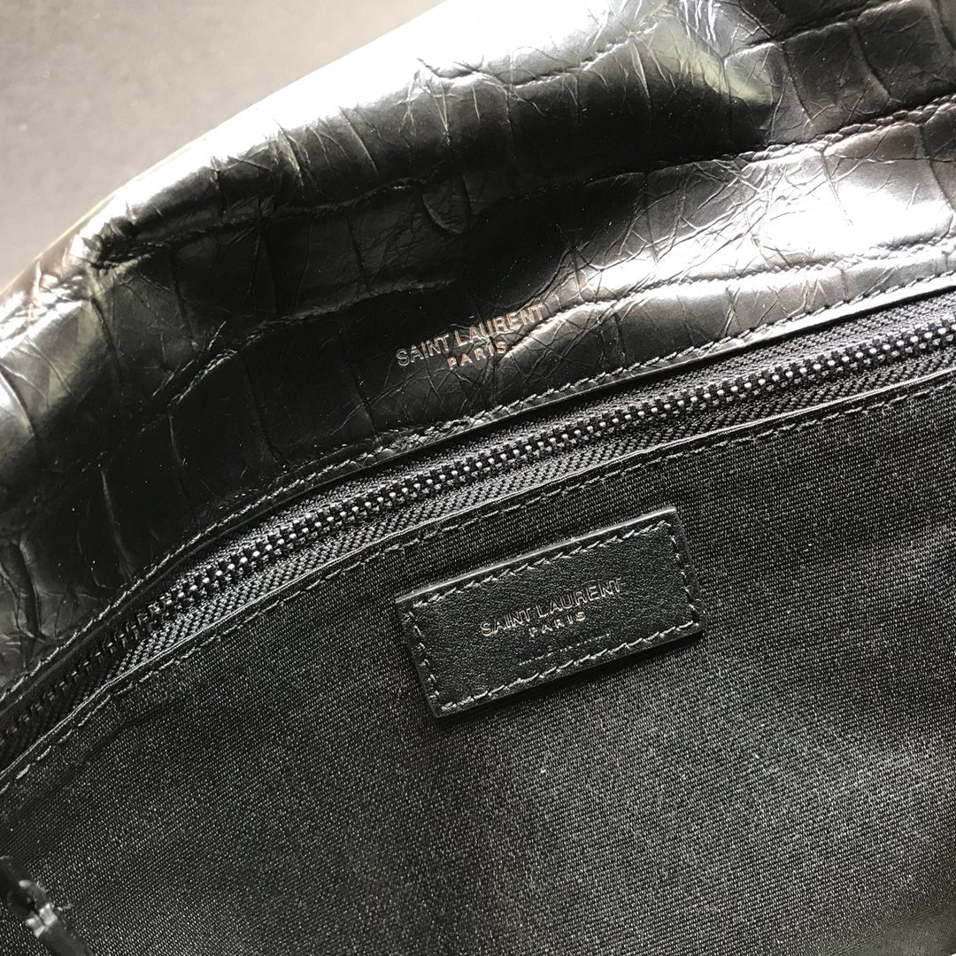 Yves Saint Laurent Niki Medium Chain BagIn-Embossed Black