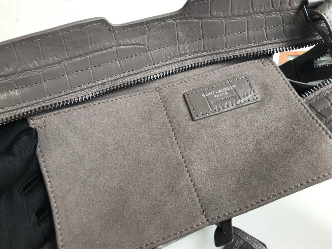 Yves Saint Laurent Monogram Cabas Small Gray