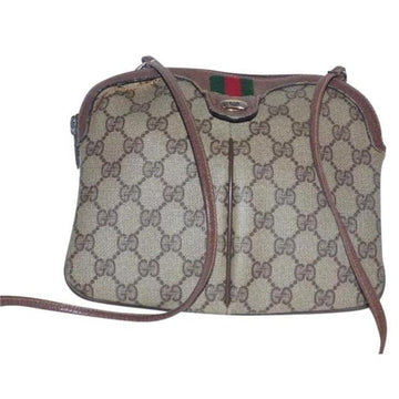 Gucci  Guccissima Print Coated And Leather Two Way Brown Patent Gg Canvas Cross Body Bag