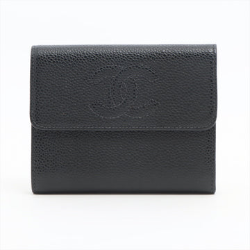 New 1:1 Rep Top Quality Chanel Coco Caviar S Compact Wallet Black Gold  8th