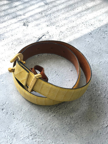 CELINE C Logo Leather Belt Beige New 1:1 v3ejh6