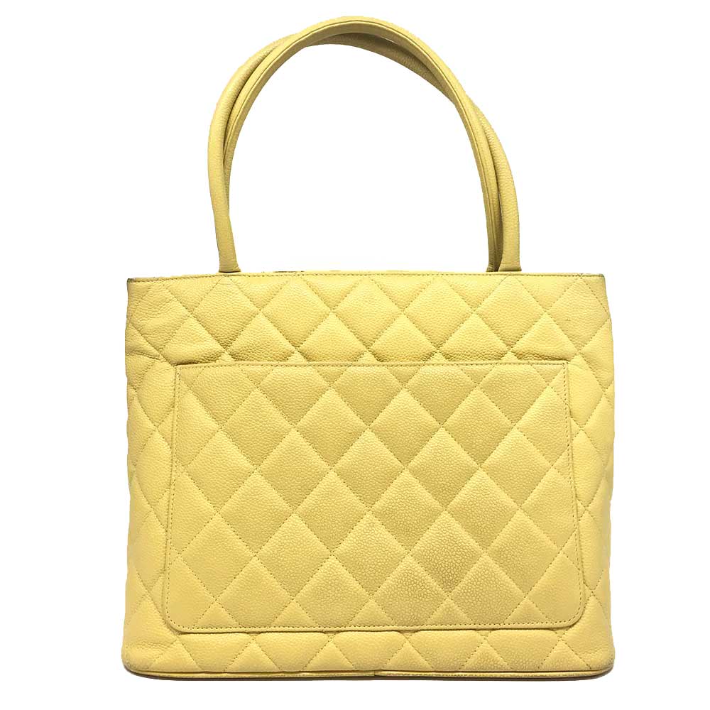 Top Quality Chanel Caviar Skin Reissue Tote Handbag Yellow