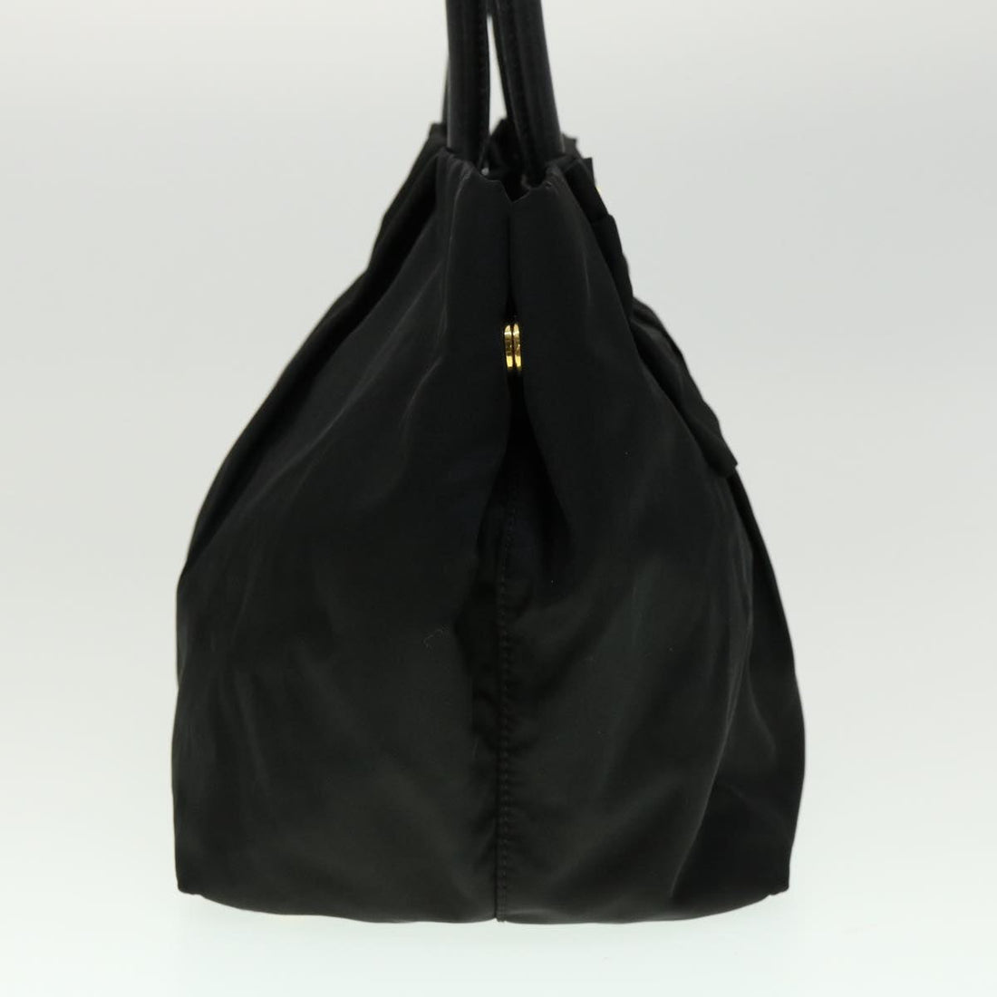 PRADA Nylon Hand Bag Black Auth 30324