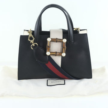 Gucci Nimfair Black Pony-Style Calfskin Handbag