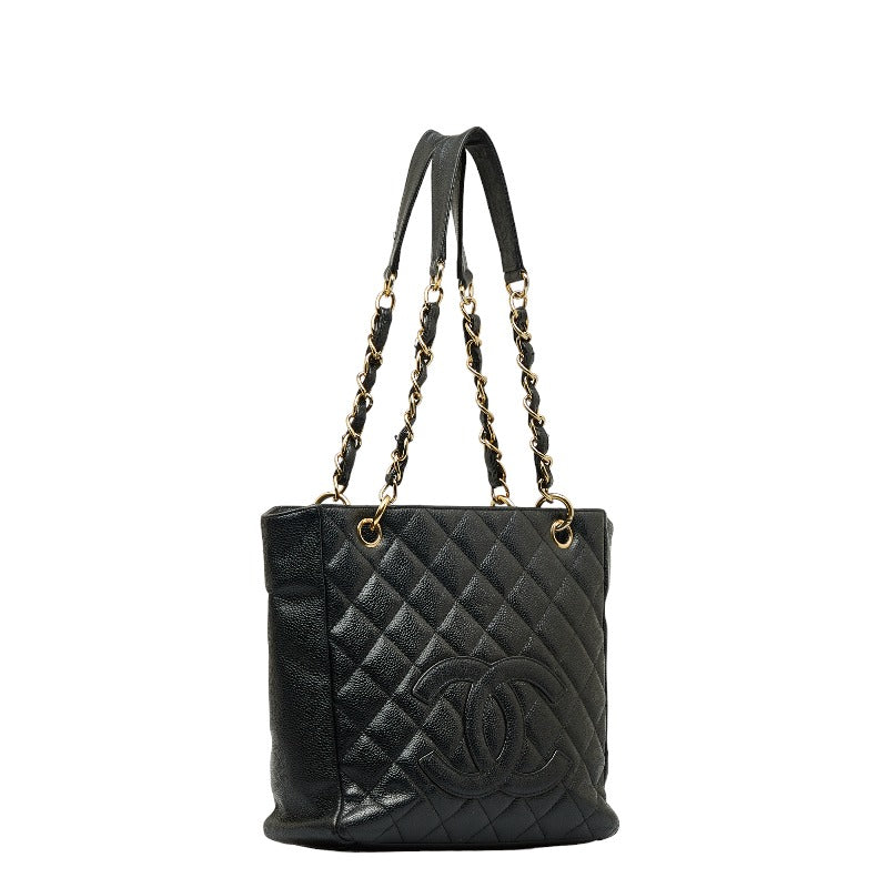 New 1:1 Rep Top Quality Chanel Cocomark Mattress PT Tortoise Chain Handbag Black Gold Caviar S  CHANEL