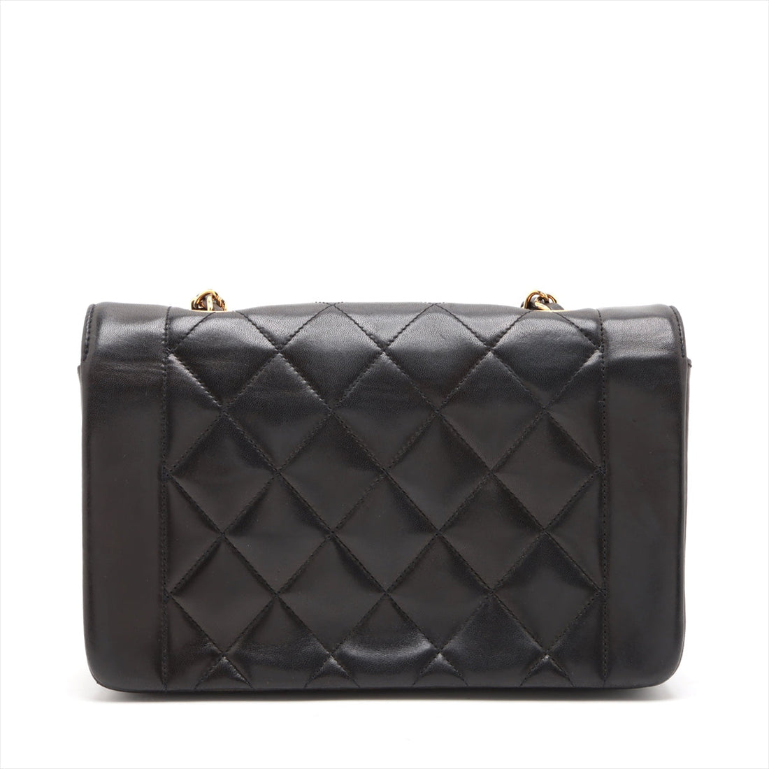 New 1:1 Rep Top Quality Chanel Matrasse  Single Flap Single Chain Bag Diamond Flat Black Gold  2nd Turn-Lock Speech