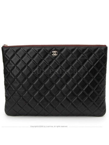 Lambskin clutch large champagne gold 1176hva Chanel