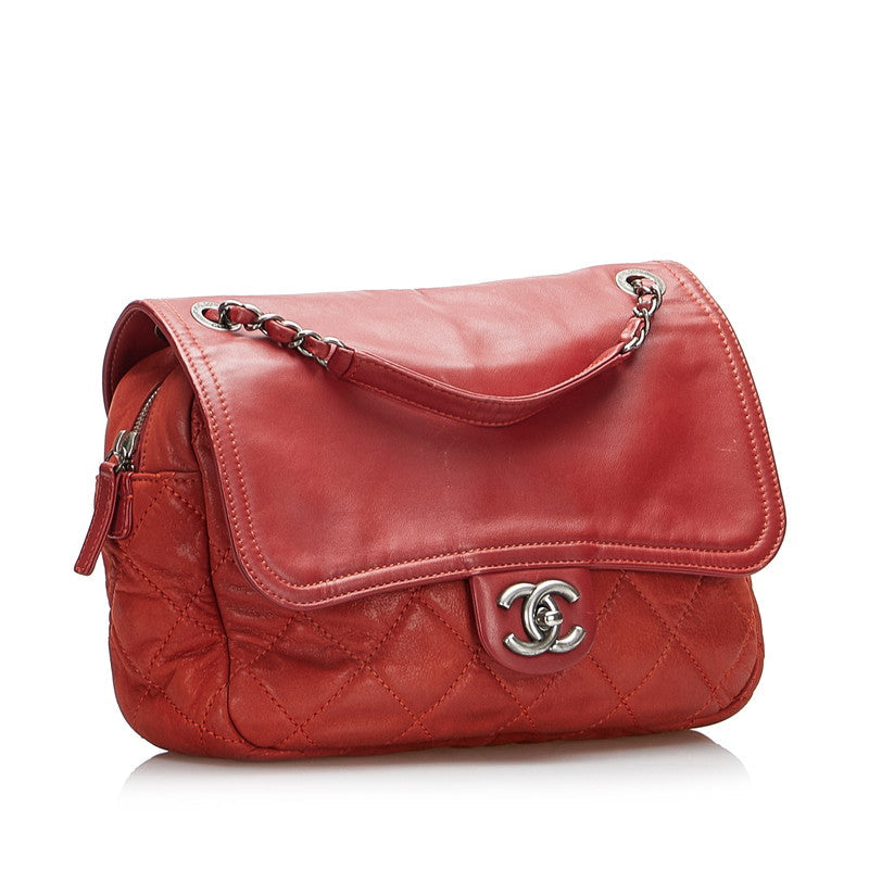 New 1:1 Rep Top Quality Chanel Cocomark Chain houlder Bag Red Leather Lady Chanel