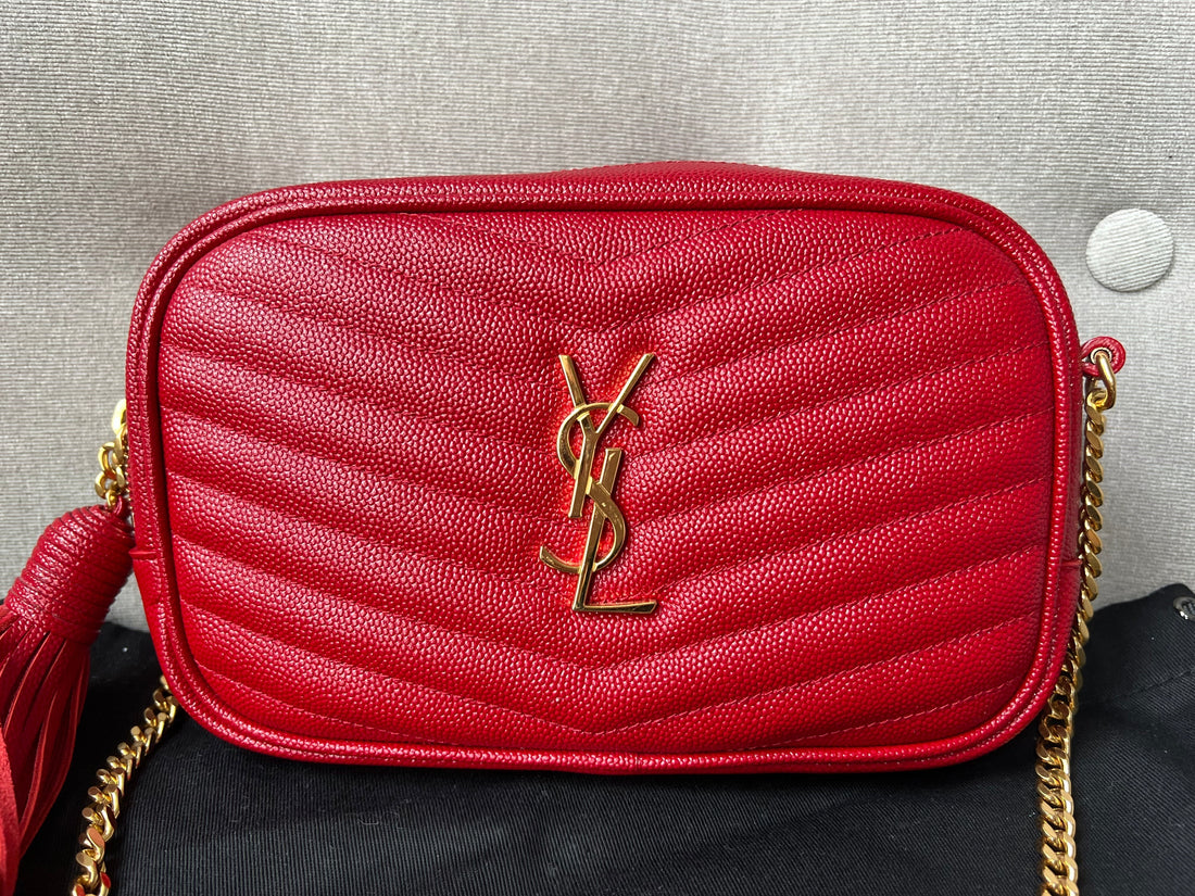 Yves Saint Laurent (YSL) Red Mini Lou Camera Bag