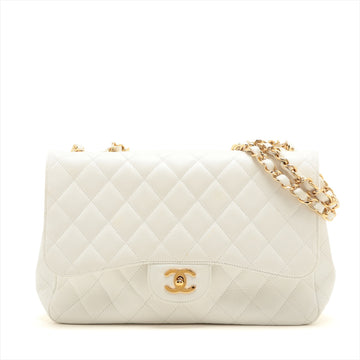 New 1:1 Rep Top Quality Chanel DECAMATRASE Caviar S Single Flap Double Chain Bag White Gold  11th
