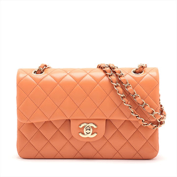 New 1:1 Rep Top Quality Chanel Matrasse 23 Small  Double Flap Double Chain Bag Orange G  A01113