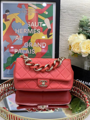 Chanel Flap Bag Red 23*14CM 8408