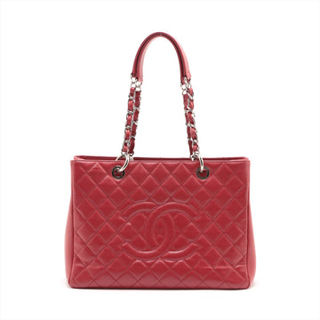 New 1:1 Rep Top Quality Chanel GST Caviar S Tote Top Bag Red Silver Gold  17th