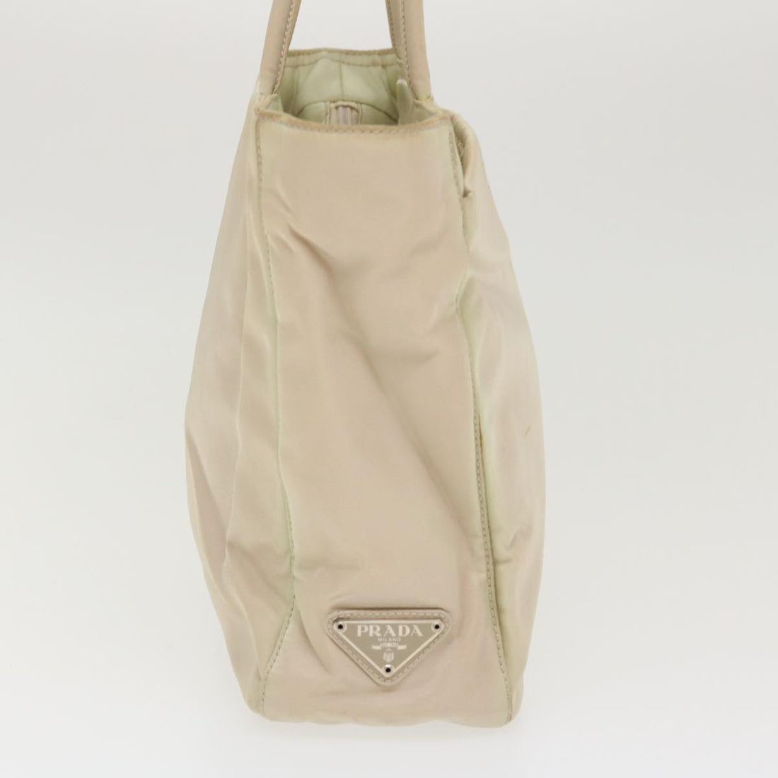 Prada Hand Bag Nylon Cream  38509