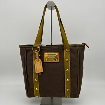 Louis Vuitton Antigua Mm Dark Brown Canvas Tote Bag