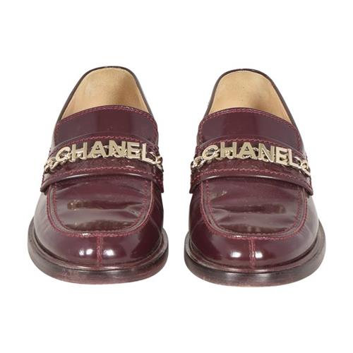 Top Quality Chanel Burgundy Loafers