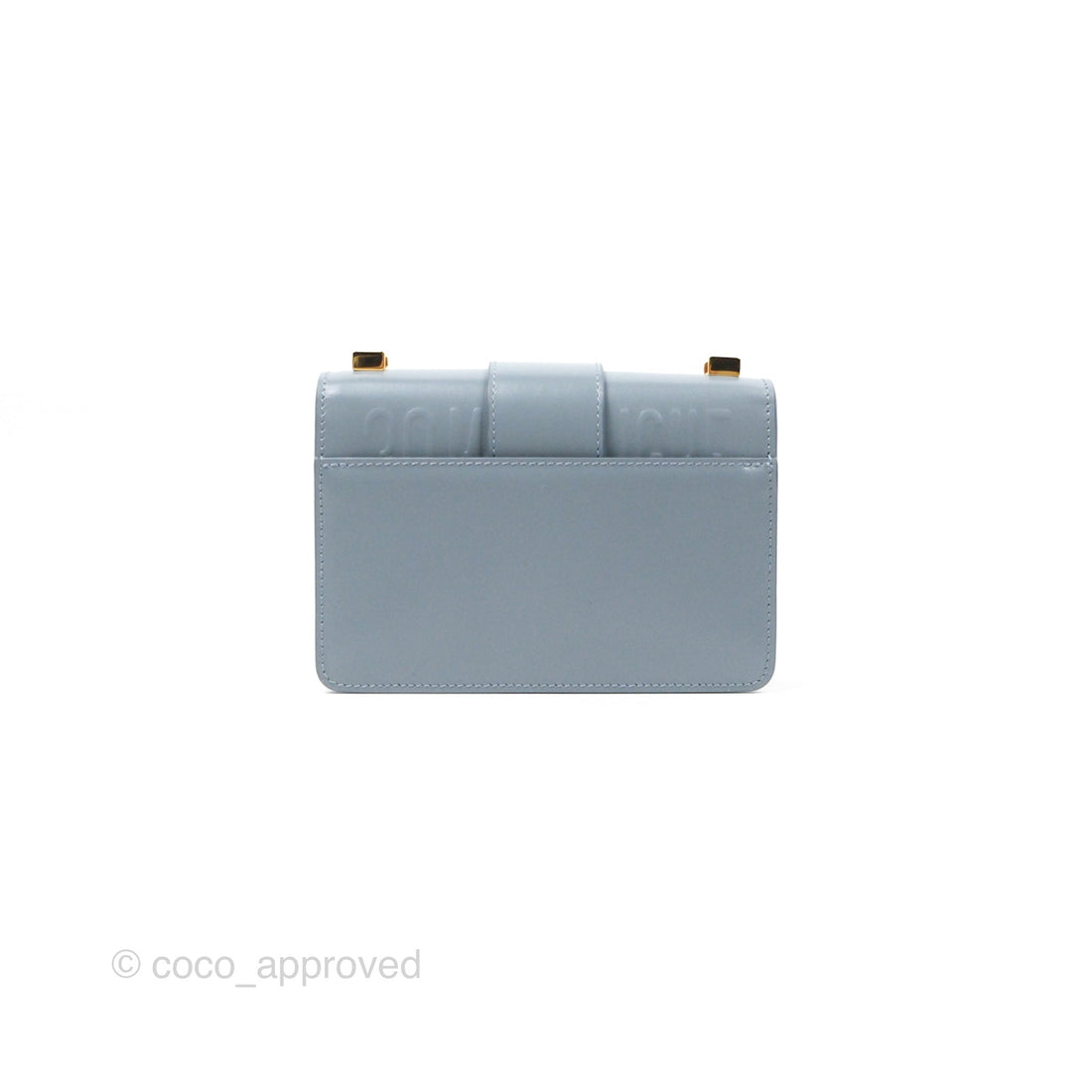 Christian Dior Micro 30 Montaigne Flap Bag Blue Grey Smooth Calfskin