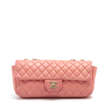 New 1:1 Rep Top Quality Chanel Lambskin  Chain Shoulder Bag Pink Gold