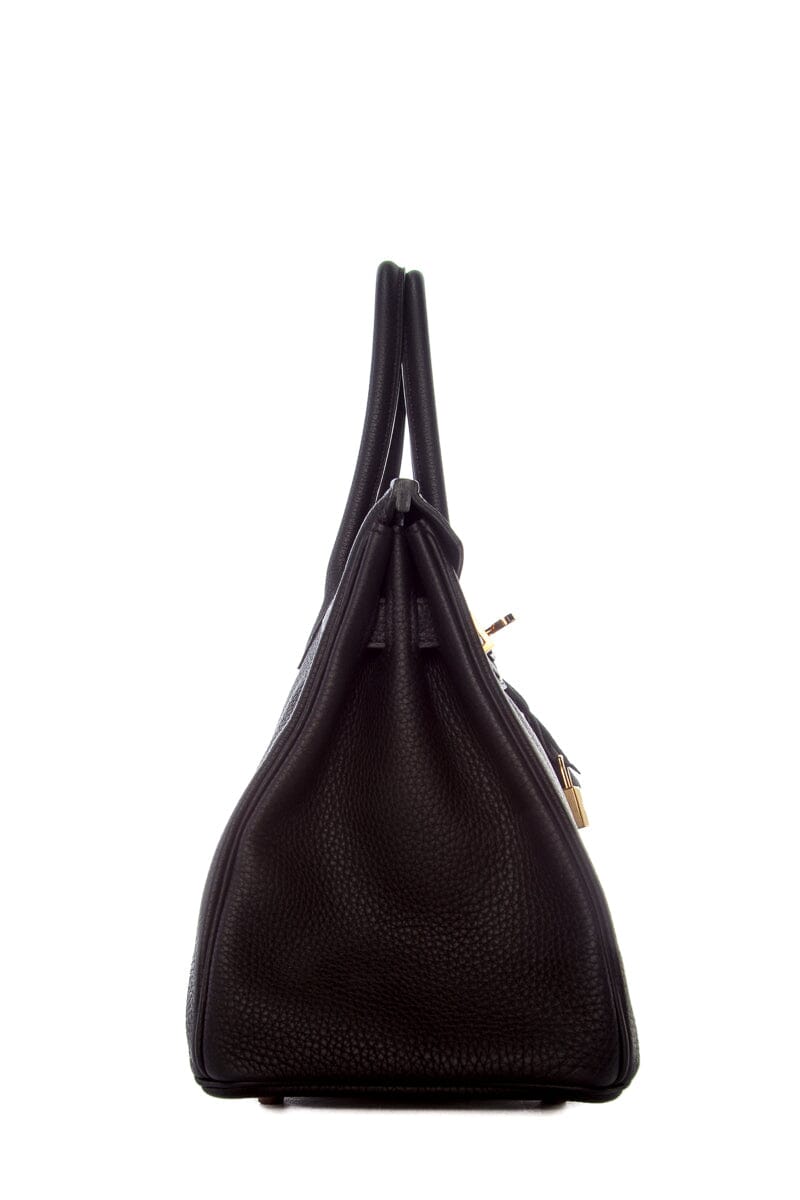 Hermès Noir  togo Birkin 30 RGHW Handbag