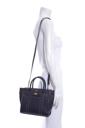 Mulberry Midnight Navy Bayswater Zipped Mini Handbag