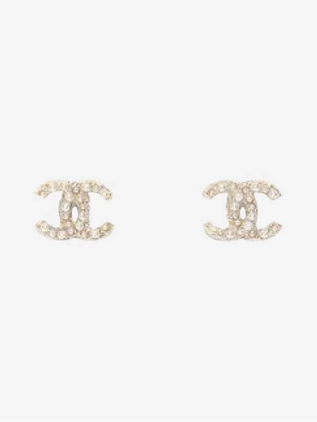 WoMen's CC Logo Pearl Pearl Earrings Gold Chanel