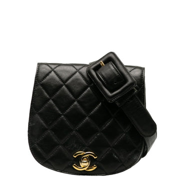 Top Quality Chanel Matrases Gold Gold Tools Body Bag Black Ram Skin Ladies CHANEL