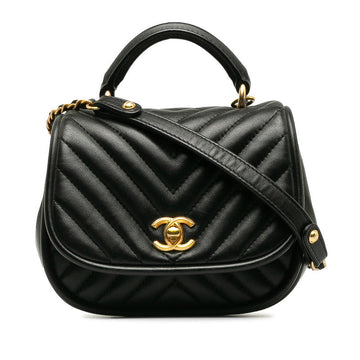 New 1:1 Rep Top Quality Chanel Coco V Stitch Top Handle  Chain Shoulder Bag Black Leather  New 1:1 Rep Top Quality Chanel Middle]