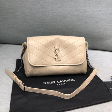 Yves Saint Laurent Niki Medium Crinkled Shoulder Bag