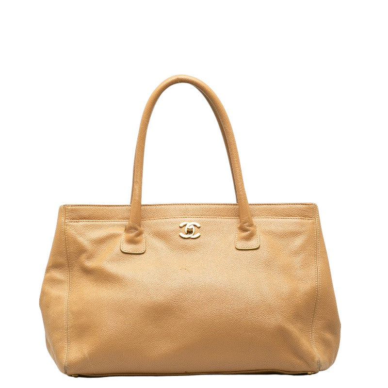 New 1:1 Rep Top Quality Chanel Cocomark Executive Handbags Shoulder Bag 2WAY Beige Caviar