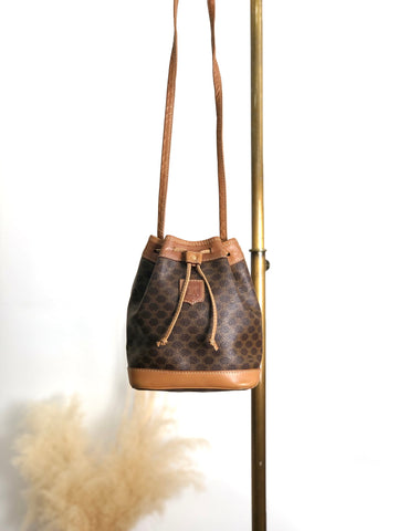 CELINE  Drawstring Shoulder bag Brown New 1:1 wt5bvk