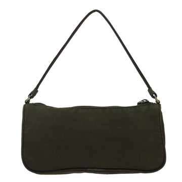 PRADA Accessory Pouch Nylon Khaki Auth 40332