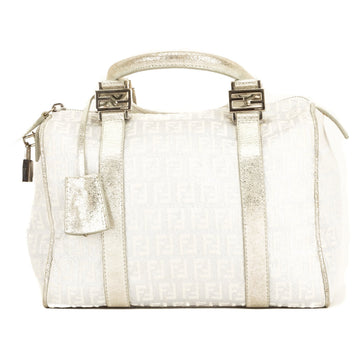 Fendi Silver Glitter Zucca Boston Bag (4079002)