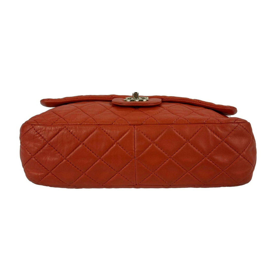Top Quality Chanel - Classic Single New Jumbo Quilted Lambskin - Champagne Gold Red Handbag