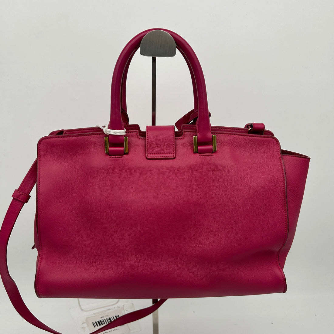Saint Laurent Fuchsia Calfskin Leather Small Cabas ChYc Bag