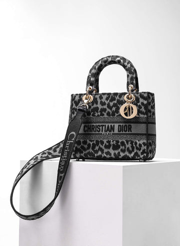 DIR 44532 Lady D-Lite mini 17cm 24cm Leopard Print black white-2