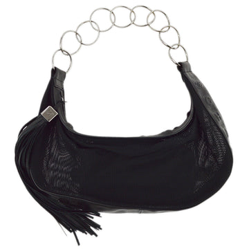 New 1:1 Rep Top Quality Chanel Black Canvas Fringe Mesh Shoulder Bag