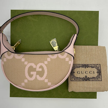 GUCCI Ophidia GG Canvas Leather Pink Mini Bag gu9990bd