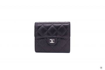 Top Quality Chanel AP0231 Y01588 CC Classic Fold Wallet (old Model A82288) Black / C3906 Caviar Short Wallet Shw