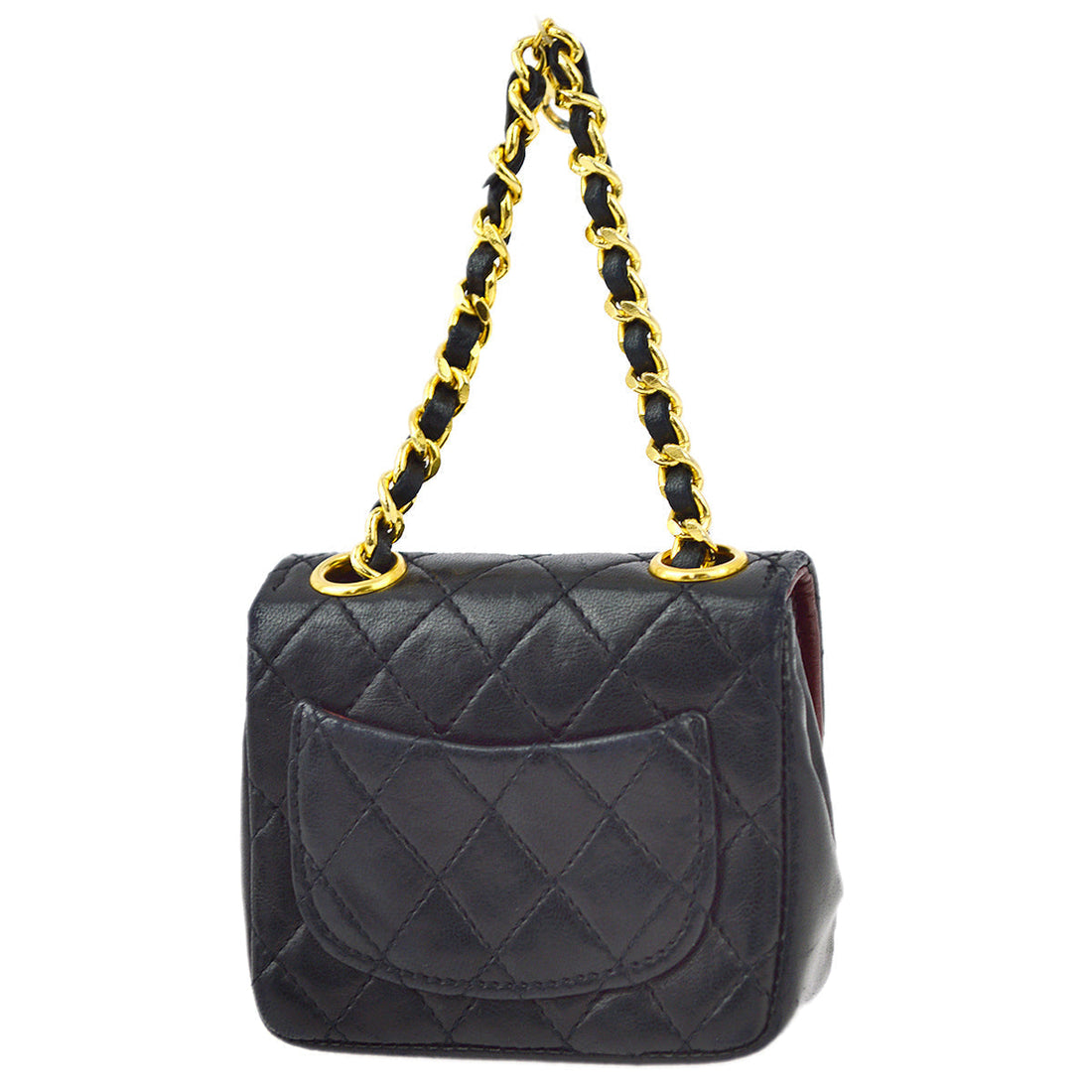 New 1:1 Rep Top Quality Chanel Black Lambskin Classic Flap Micro Bag
