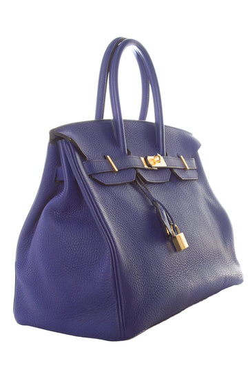 Hermès Blue Electric Birkin 35 Togo GHW  Handbag