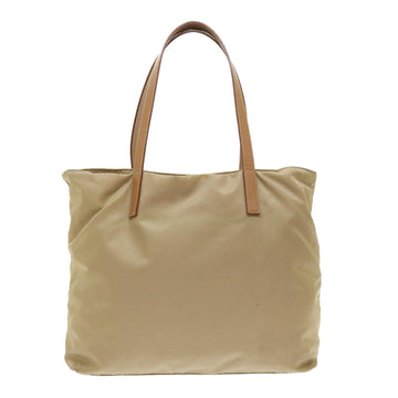 PRADA Shoulder Bag Nylon Beige Auth 47678