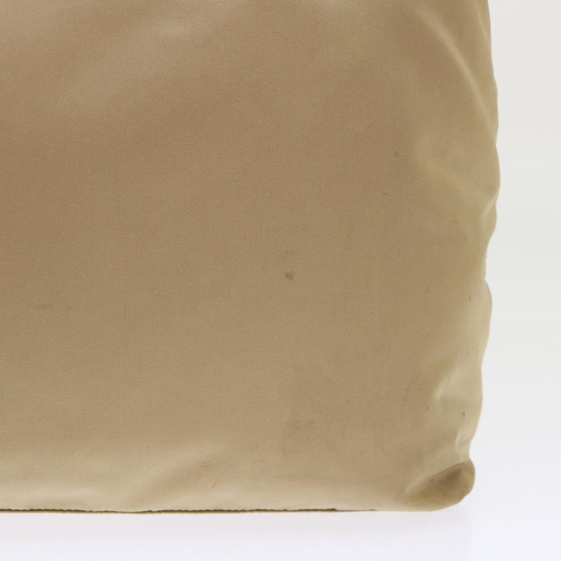 PRADA Shoulder Bag Nylon Beige Auth 47678