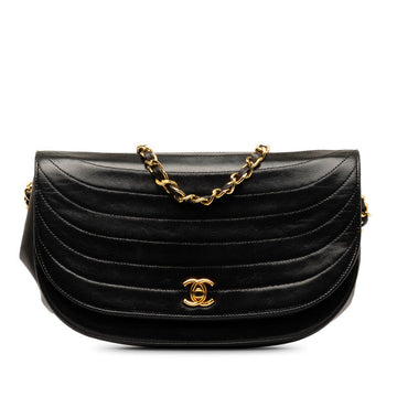 New 1:1 Rep Top Quality Chanel Coco Half Moon Chain Shoulder Bag Black   Chanel