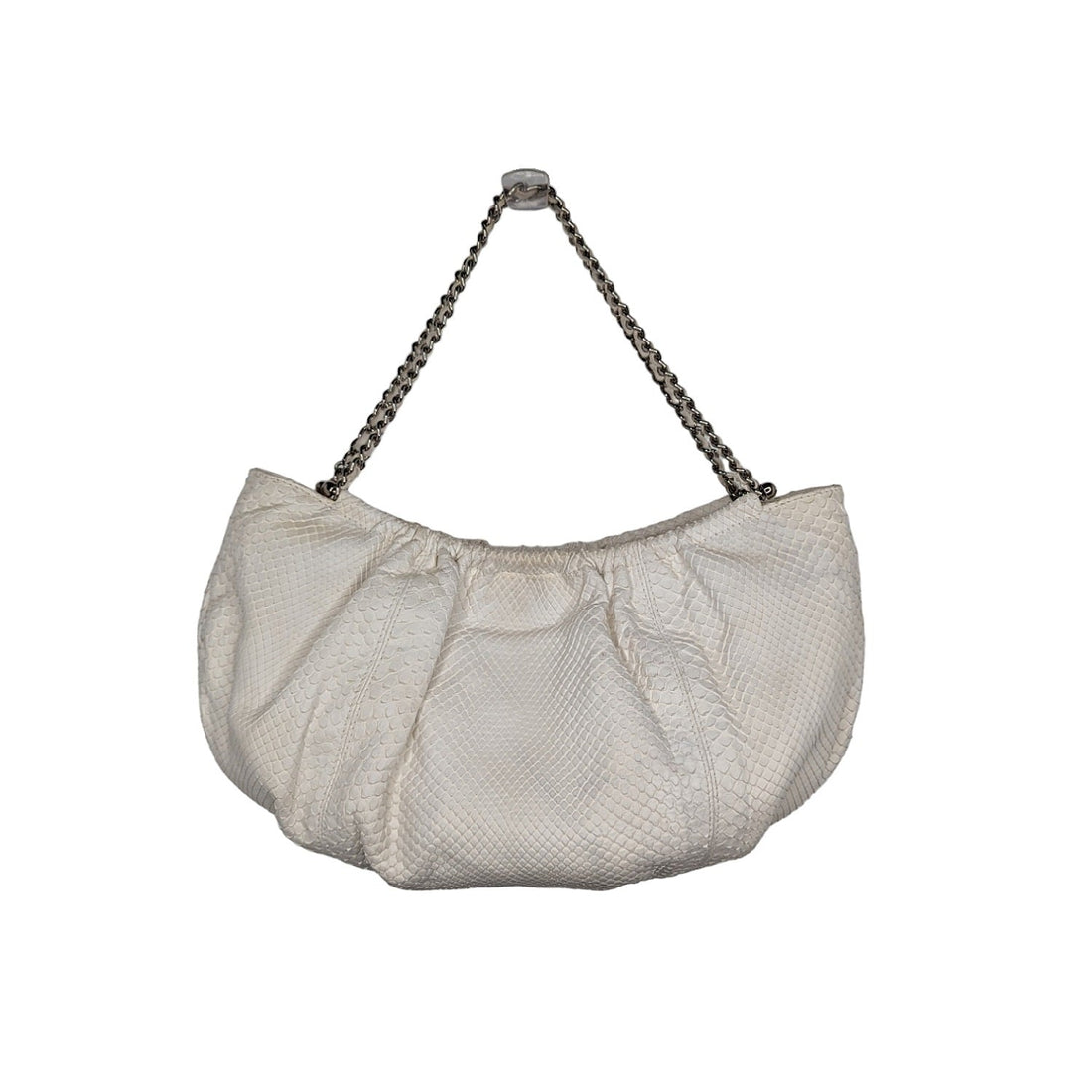 Top Quality Chanel  White Python CC Chain Hobo Bag