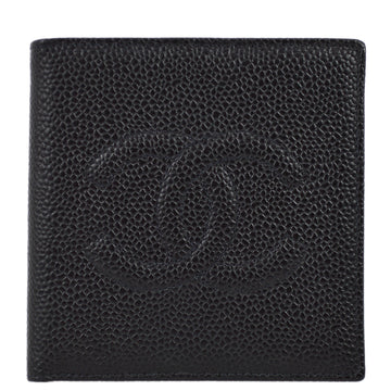 Top Quality Chanel 1997-1999 Black Caviar Timeless Bifold Wallet